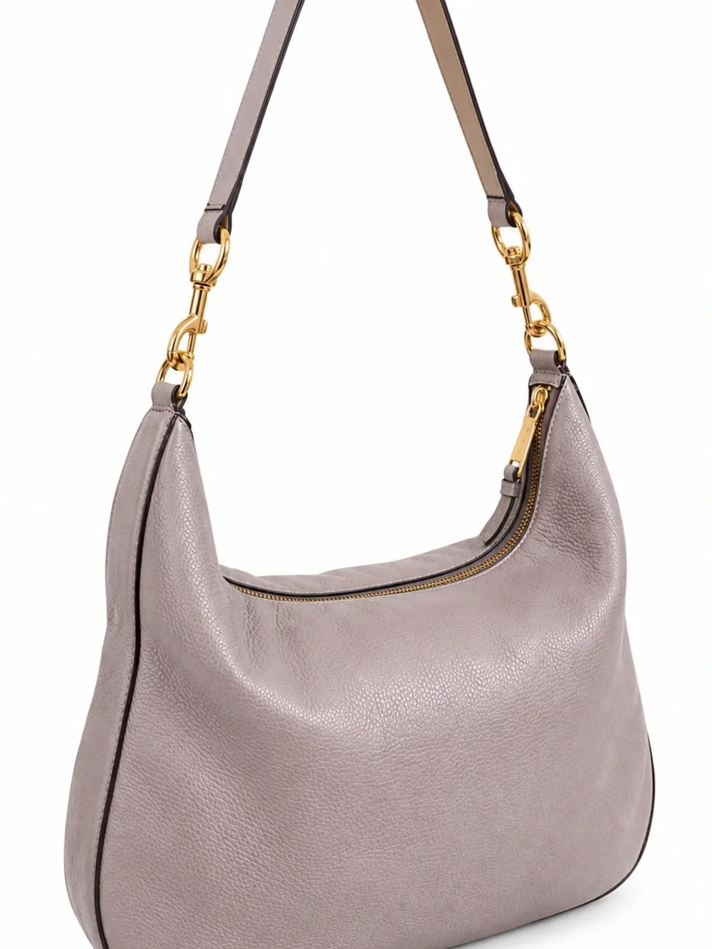 Marc Jacobs Recruit Large Mink Leather Hobo Shoulder Bag Gold Hardware